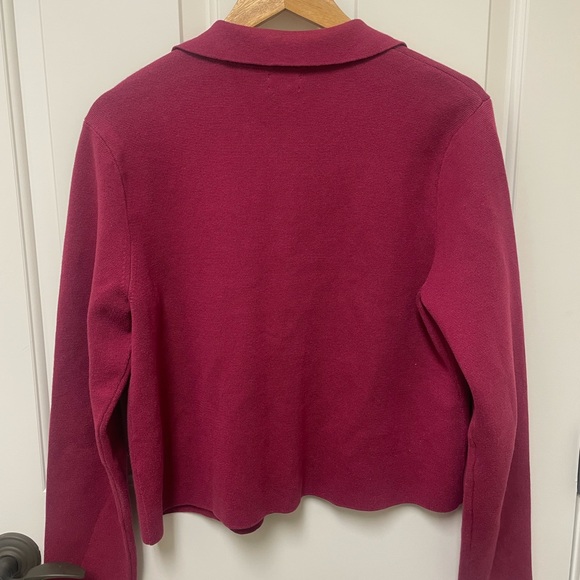 J. Crew Raspberry button down Knit Blazer - Picture 3 of 5